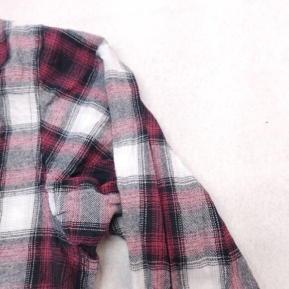 Pacific Crest Tartan Flannel Long Sleeve Button Shirt Mens Size L Red White - Picture 5 of 10